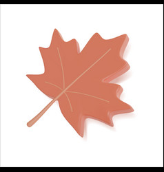 3d Red Maple Leaf Plasticine Cartoon Style