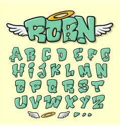 Graffiti Angel Style Alphabet