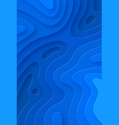 Blue Papercut Multi Layers 3d Topographic Pattern