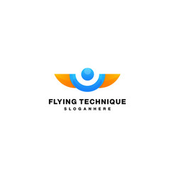 Flying Technique Logo Gradient Colorful