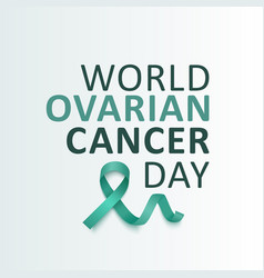 Ovarian Cancer Awareness Teal Green Ribbon