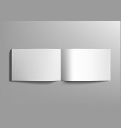 Realistic Blank A4 Landscape Brochure On Grey