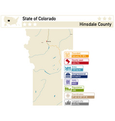 Map Of Hinsdale County In Colorado Usa