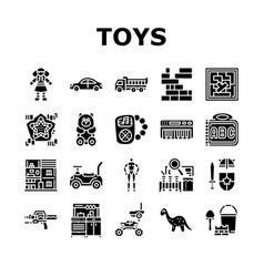 Toy Baby Child Game Play Icons Set