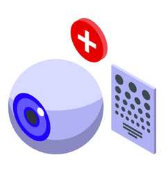 Eye Research Icon Isometric Study Case