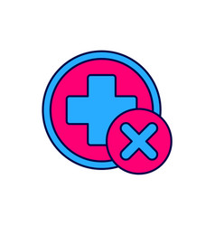 Filled Outline Cross Hospital Medical Icon