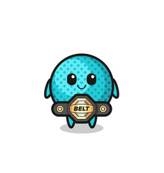 Mma Fighter Spiky Ball Mascot With A Belt