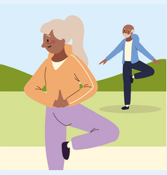 Older Couple Making Exercise