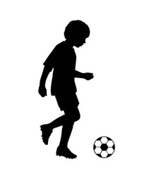 Silhouette Child Joggling With Soccer Ball