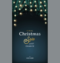 Vertical Christmas Sale Banner Holiday Design