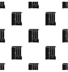 Vestibule Wardrobe Icon In Black Style Isolated