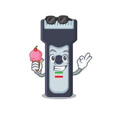 A Caricature Electric Shaver With Cone Ice Cream