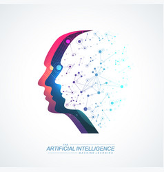 Artificial intelligence ai concept neural Vector Image