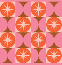 Atomic Starbursts On Circles Seamless Pattern