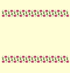 Floral Rectangle Border Design With Petals