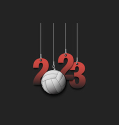 Happy New Year 2023 And Volleyball Ball