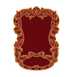 Classic Elegant Gold Frame Label Floral Ornament