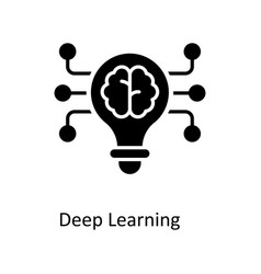 Deep Learning Solid Icons Simple Stock I