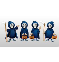 Halloween Cartoon Costume Of Grim Reaper