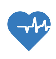 Heart Beat Pulse Activity Icon Blue Graphics