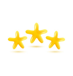 Icon Of Yellow Stars In Realistic 3d Style