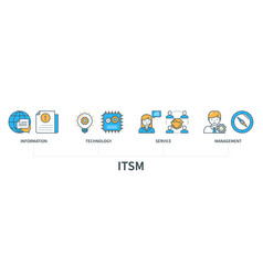 Itsm Concept With Icons Information Technology