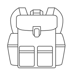 School Bag Iconoutline Icon Isolated