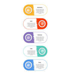 Vertical Infographic Design With Icons And 5