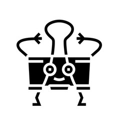 Binder Clip School Character Glyph Icon