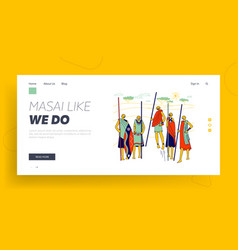 Masai African Characters Landing Page Template