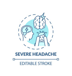 Severe Headache Turquoise Concept Icon