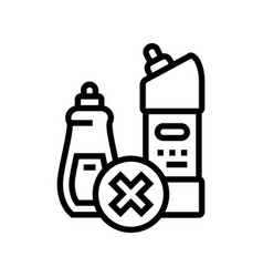 Chemical Liquid Prohibition Children Line Icon