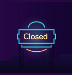 Closed Store Neon Light Board Sign