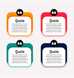 Collection Of Four Testimonials Quotation Mark