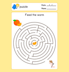 Feed The Orange For Worms Maze Game Exercises