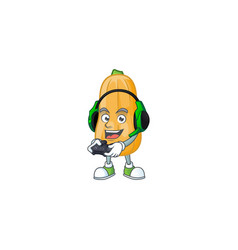 Mascot Icon Butternut Squash With Headphone