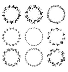 Set Of Circle Botanical Frames