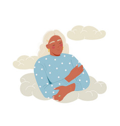 Woman In Clouds Concept