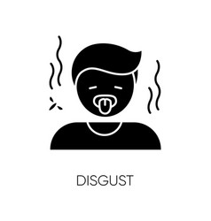 Disgust Black Glyph Icon