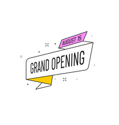 Grand Opening Label Ribbon