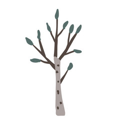 Hand Drawn Birch Tree Icon Doodle