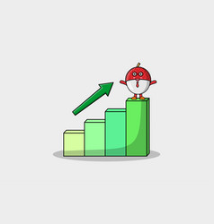 Lychee Cute Businessman With A Deflation Chart