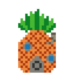 Image Pixel Pineapple House For 8 Bit Game Assets