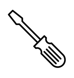 Screwdriver Icon Linear Logo Mark In Black