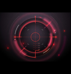 Futuristic Red Rifle Scope Hud For Take Aim