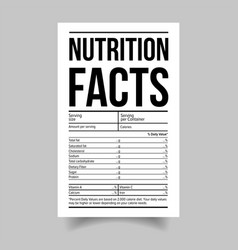 Nutrition Facts Food Label Sticker