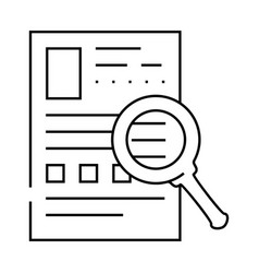 Search For Information Line Icon