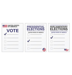 Usa Elections Voting Ballot Mockup