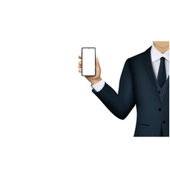 3d Successful Businessman Shows His Mobile Phone