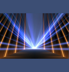 Abstract Blue And Yellow Light Rays Background